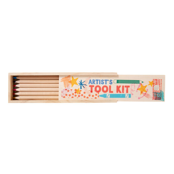 Artist's Tool Kit wooden coloured pencil set